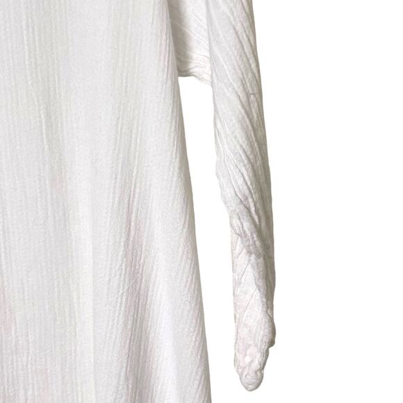 Cotton by Caramella Made in Greece Waterfall Hem Pullover Tunic Blouse - Picture 5 of 8